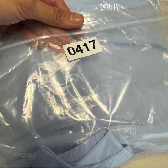 Everlane Light Blue Double Breasted Career Relaxed Fit Blazer Size 6 - Picture 16 of 16